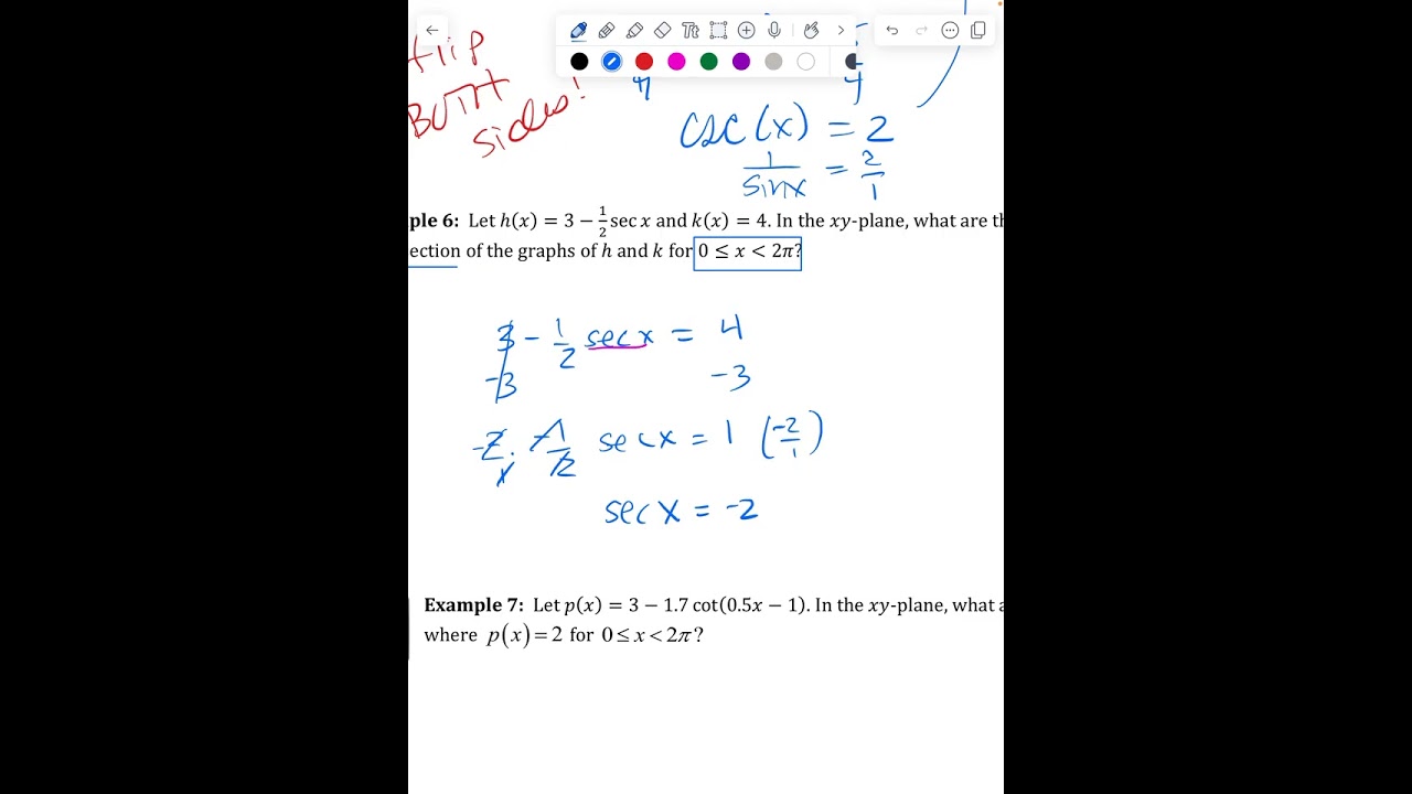 APPC 3.11 Day 2 Reciprocal Trig Solving