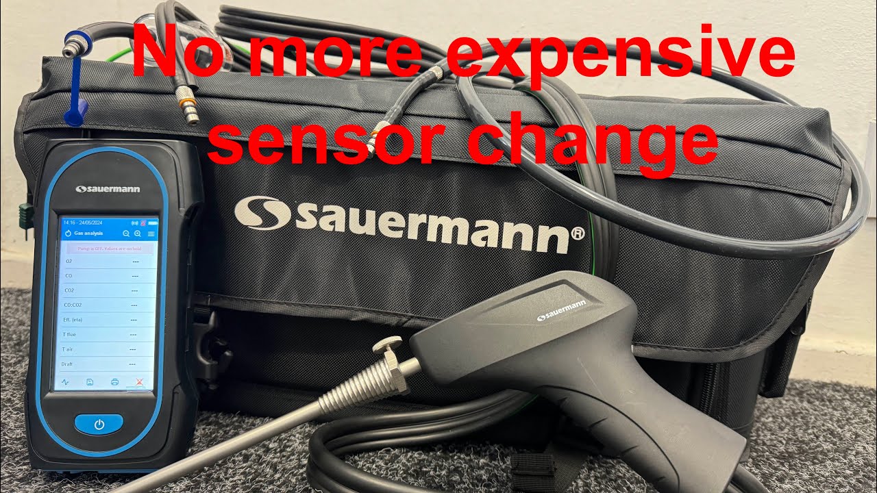 No other analyser does this. Sauermann si-ca 130 flue gas analyser part 2, setting up for use.
