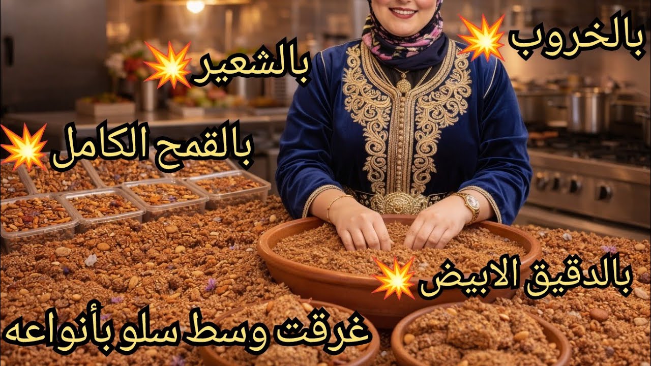 سلو المحترفين إلي ذاقو يرجع يطلبو💪بتلاث أنواع الدقيق مقوم معلك لذيذ 