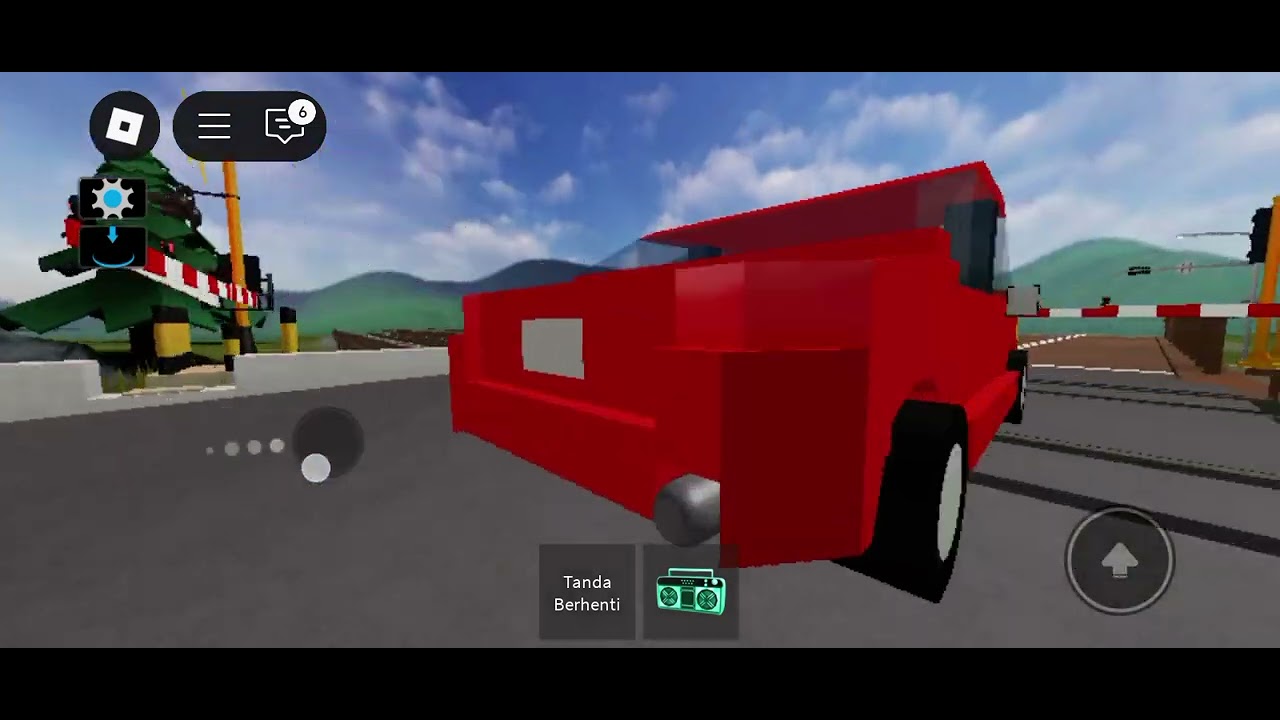Roblox kereta ditabrak mobil seru banget 🥰😍‼️