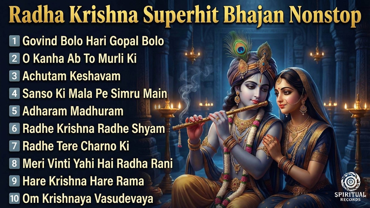 Radha Krishna Superhit Bhajan Nonstop 🌺 | Most Beautiful Devotional Songs | Divine Love & Peace