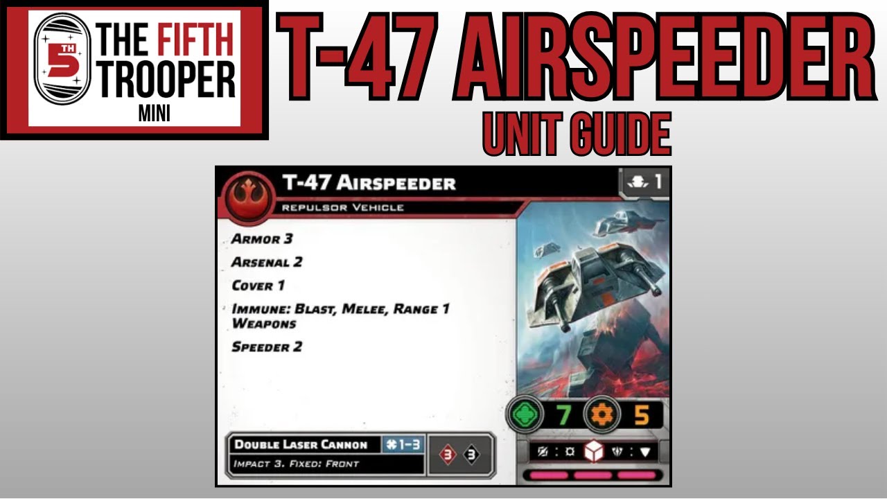 Star Wars: Legion | TFT Mini - T-47 Airspeeder (Unit Guide)