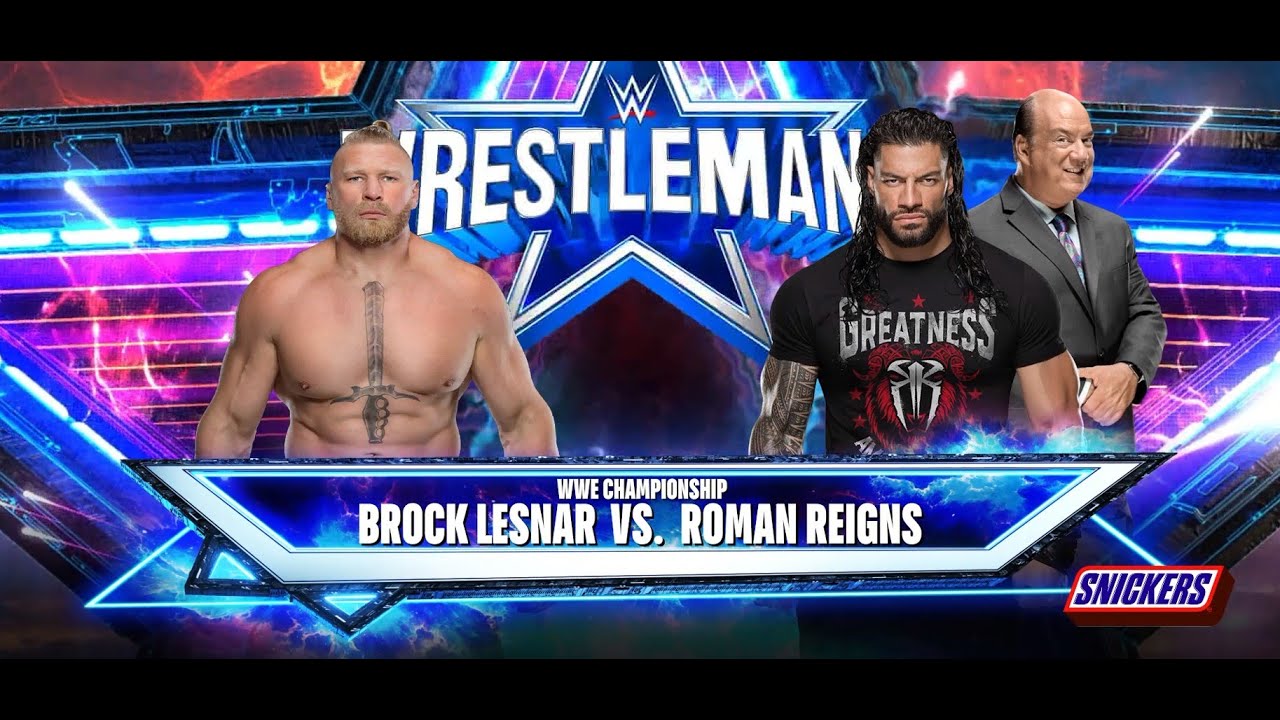 WWE 2K24 Brock Lesnar vs Roman Reigns WRESTLEMANIA 38 Main Event