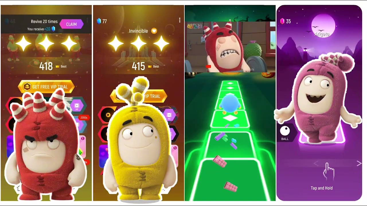 🔥 Oddbods EDM Tiles Hop! ⚡ Fuse vs 💖 Bubbles vs 🎭 Pogo vs 🌸 Newt | Ultimate Music Battle! 🎶🚀