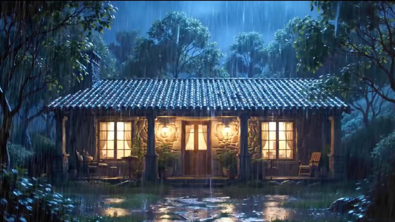 Calm Night Rain Sounds | Consistent Rainfall Ambience for Sleeping, and Relaxing Evenings
