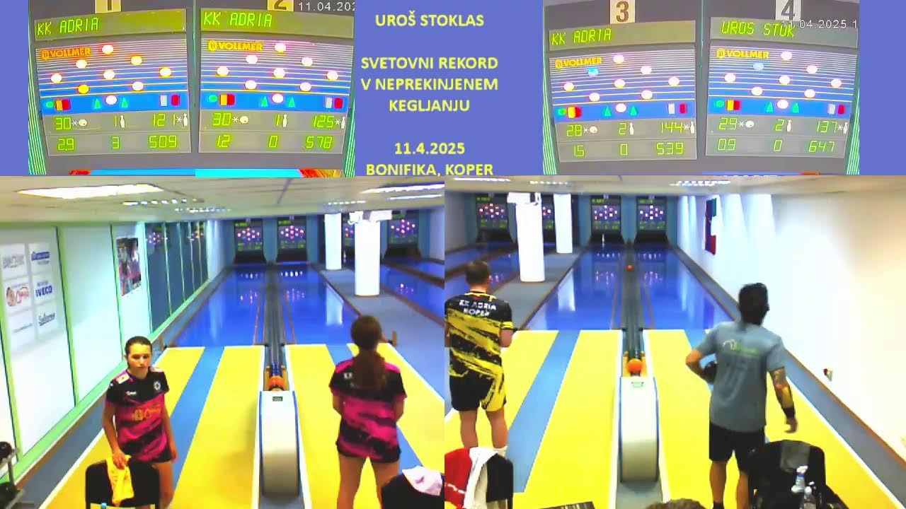 UROŠ STOKLAS - SVETOVNI REKORD V NEPREKINJENEM KEGLJANJU