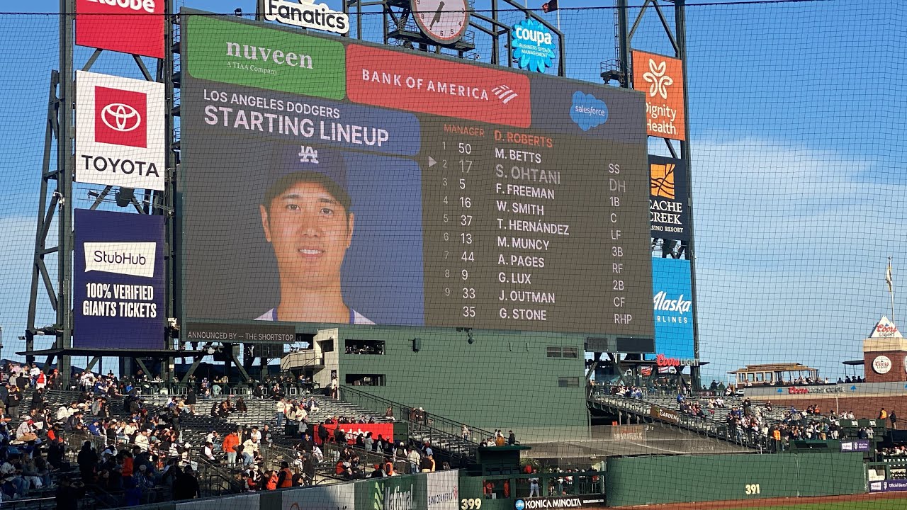 San Francisco Giants vs Los Angeles Dodgers Starting Lineups Oracle Park 5/14/24