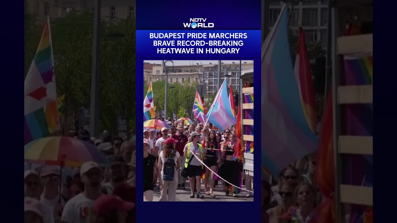 Budapest Pride Marchers Brave Record-Breaking Heatwave In Hungary