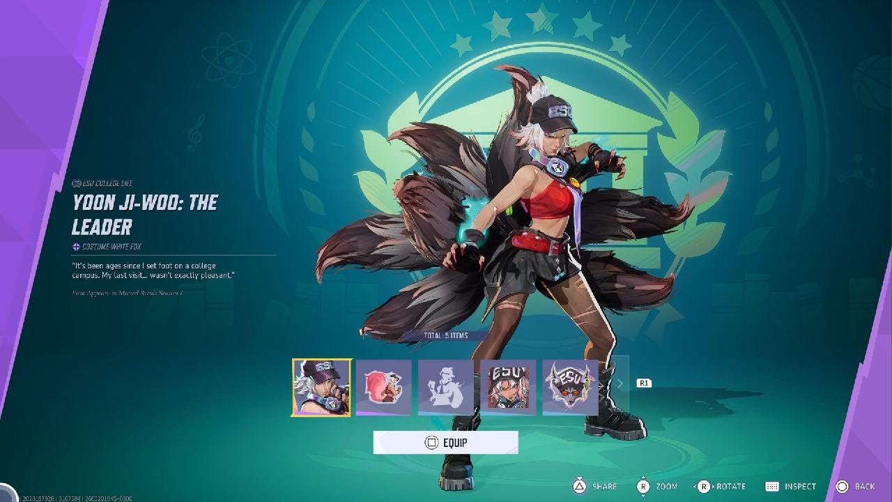 Marvel Rivals White Fox - Yoon Ji-Woo The Leader Bundle Acquired