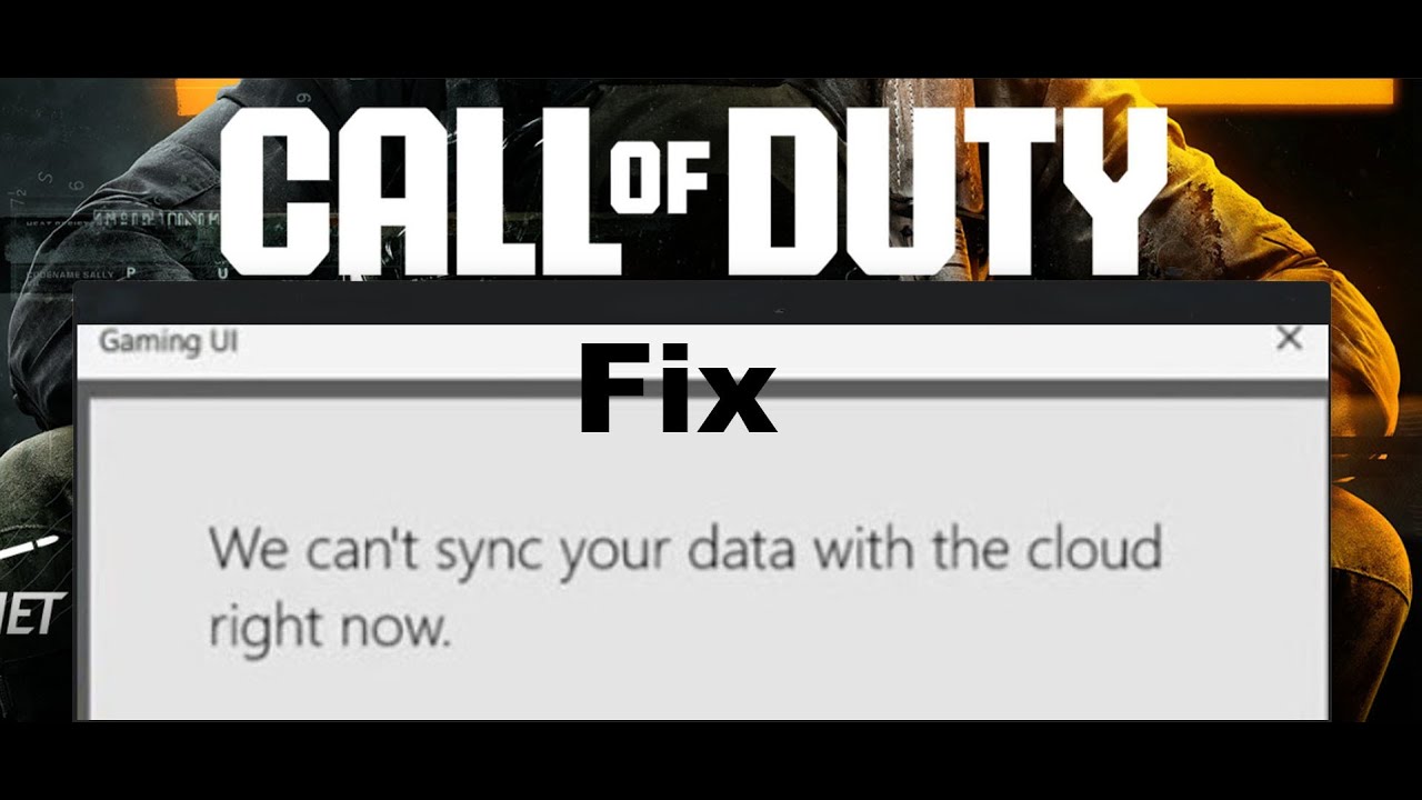 Fix Call Of Duty/Black Ops 6 Error We Can't Sync Your Data With The Cloud Right Now On PC