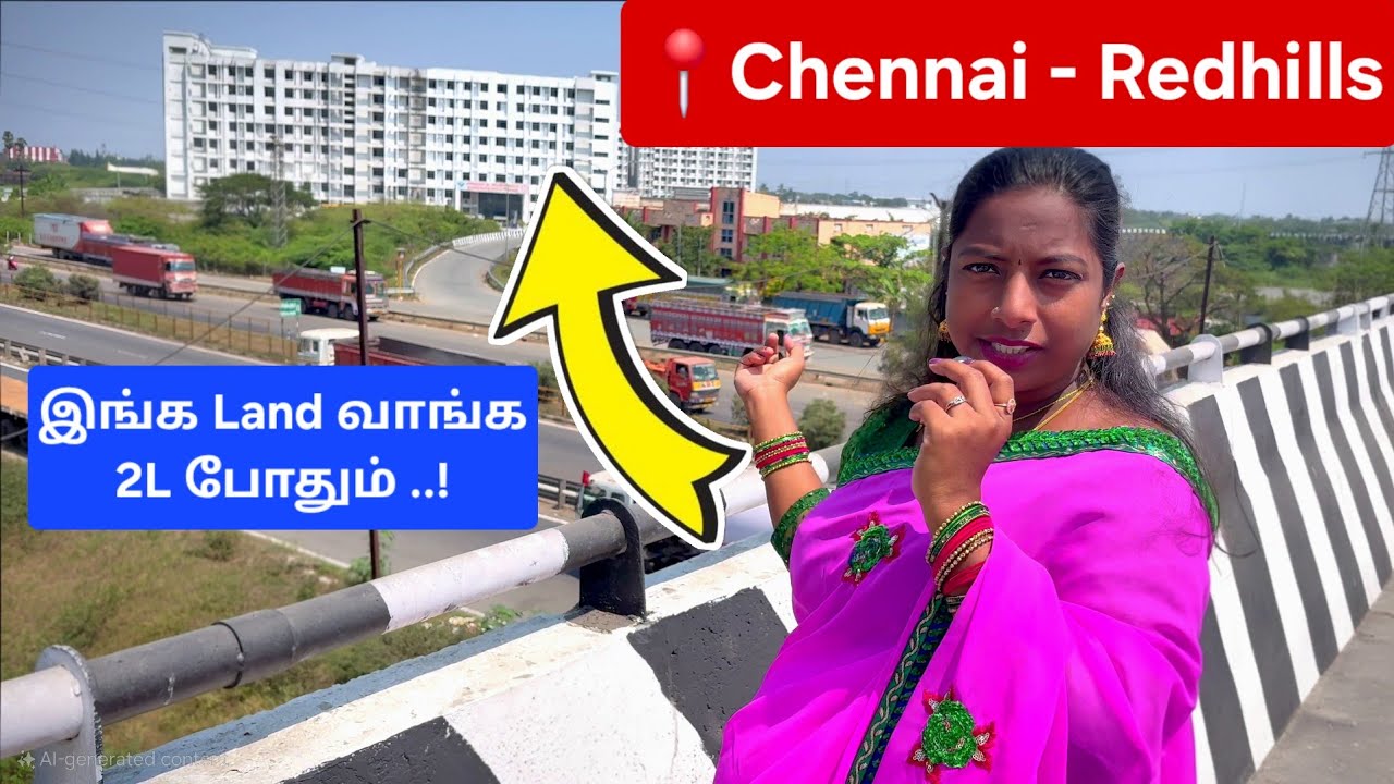 🏠Chennai REDHILLS ல DREAM HOME வாங்க வெறும் 2 லட்சம் போதும் இங்க LAND Rate ரொம்ப கம்மி ! #villaplots