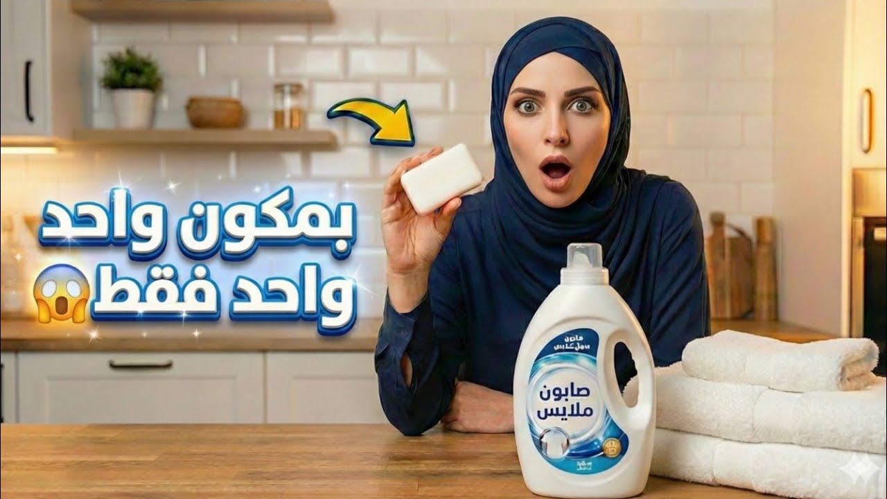 وداعا للمنظفات الغالية بمكون واحد فقط 😱 عملنا صابون سائل لغسيل الملابس