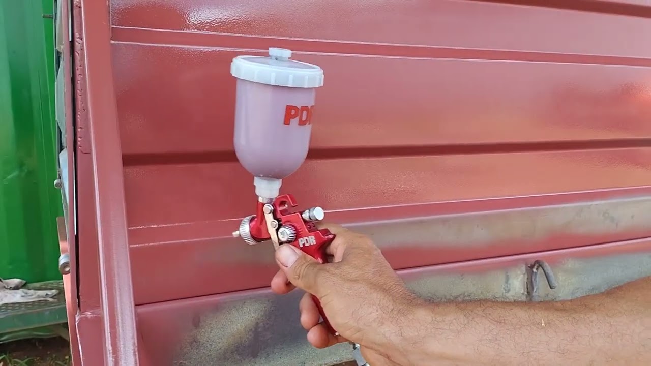 Pintura carretinha com ar direto chiaperini e pistola PDR PRO 514
