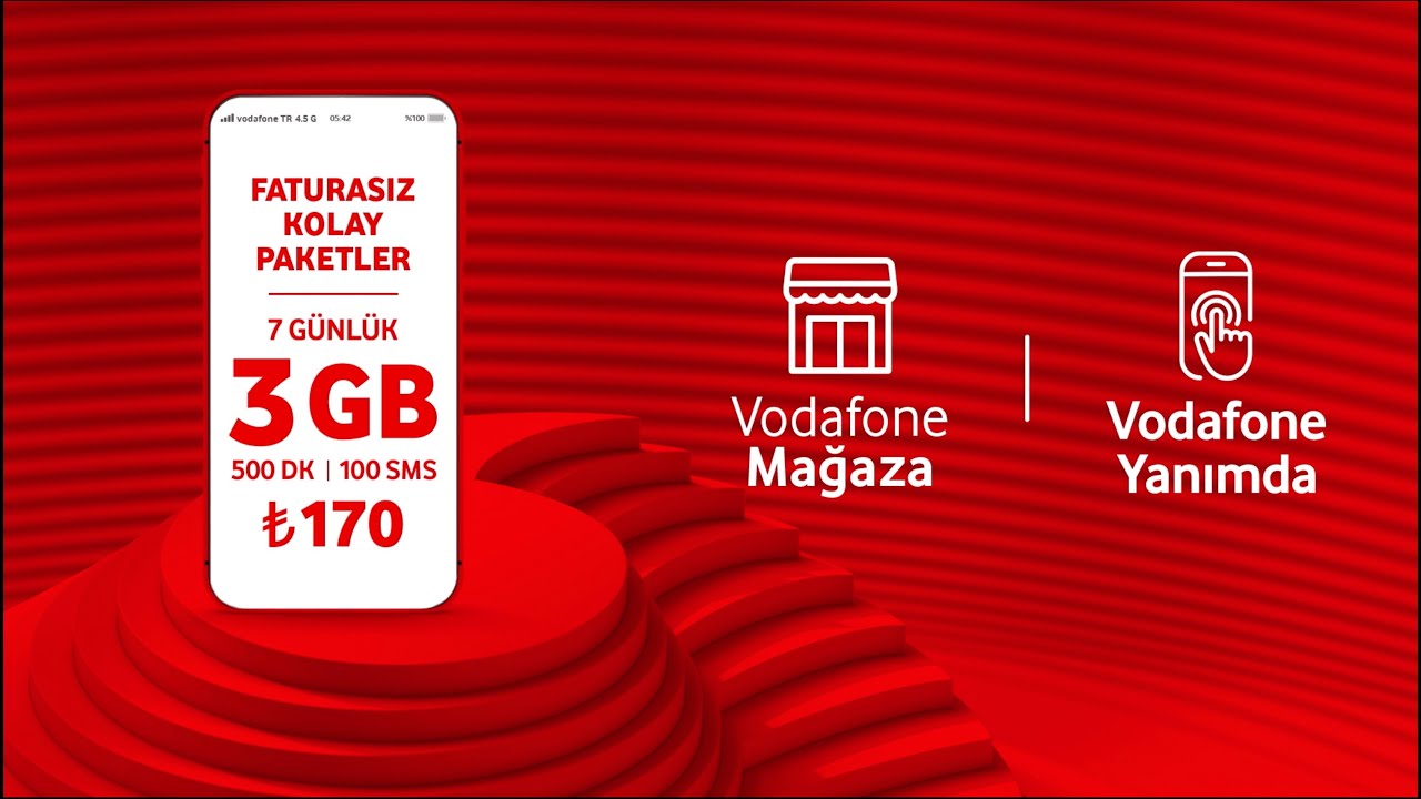 B&uuml;t&ccedil;enize ve İhtiyacınıza Uygun Faturasız Kolay Paketler Vodafone&rsquo;da!