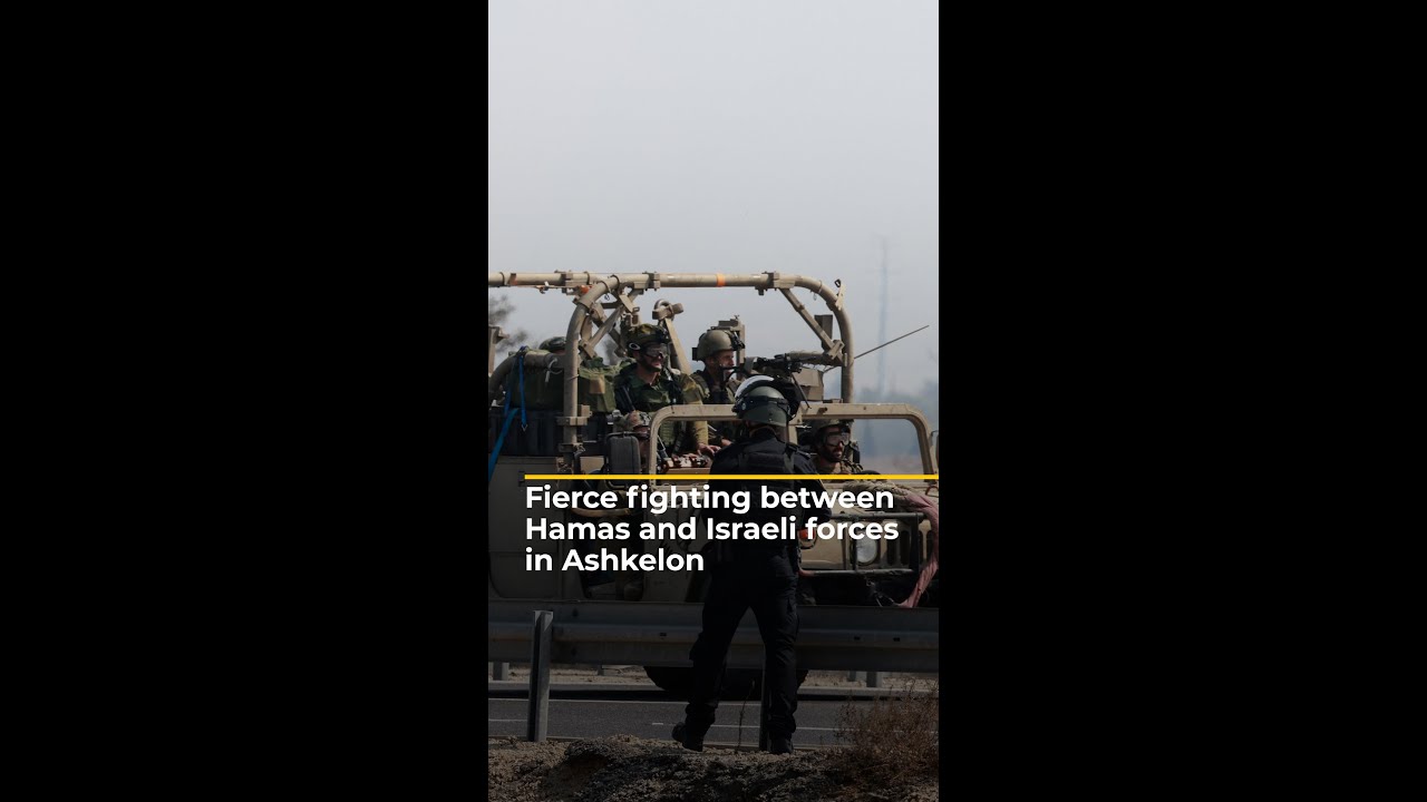 Hamas fighters battle Israeli forces in southern Israel | AJ #shorts