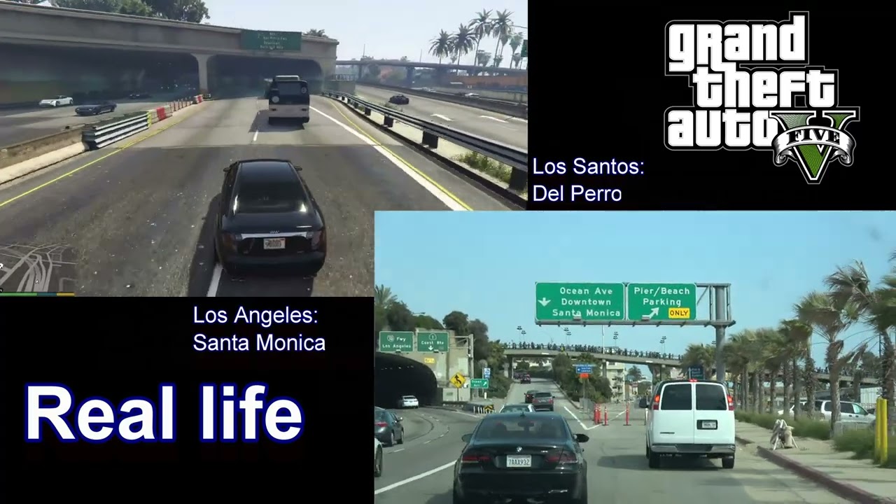 Vergleich von GTA5 und Los Angeles