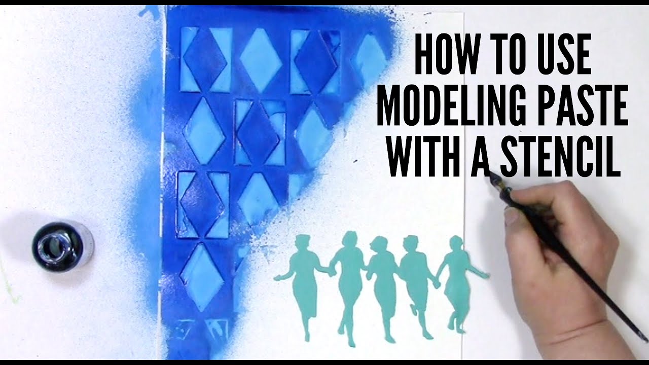 How to use modeling paste with a stencil