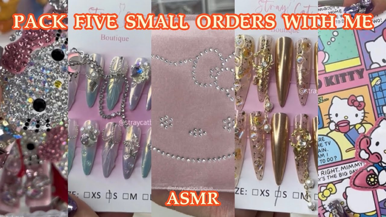 Pack Five Small Orders With Me 💐💕|| ASMR || Small Business