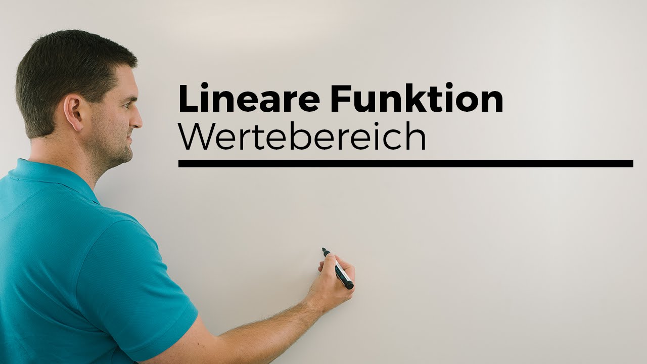 Lineare Funktion, Wertetabelle, Zeichnung, Definitionsbereich, Wertebereich 2 | Mathe by Daniel Jung