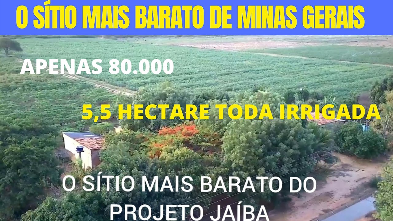 **VENDIDO** O SÍTIO MAIS BARATO DO PROJETO JAÍBA-MG. APENAS 80.000