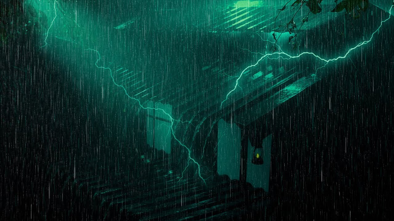 (NO ADS) Instant Deep Sleep in 3 Minutes with Torrential Rainstorm & Very Huge Thunder on Tin Roof