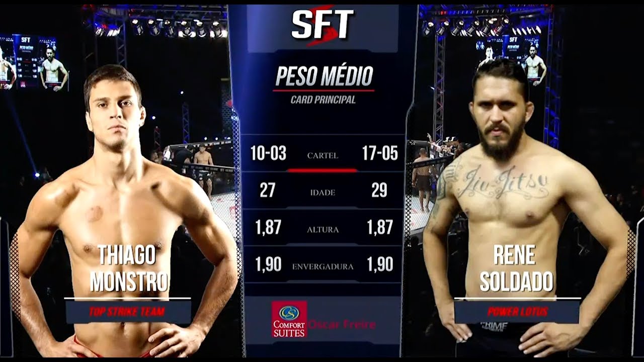 SFT 8 - Rene &ldquo;Soldado&rdquo; vs Thiago &ldquo;Monstro&rdquo; na luta principal.