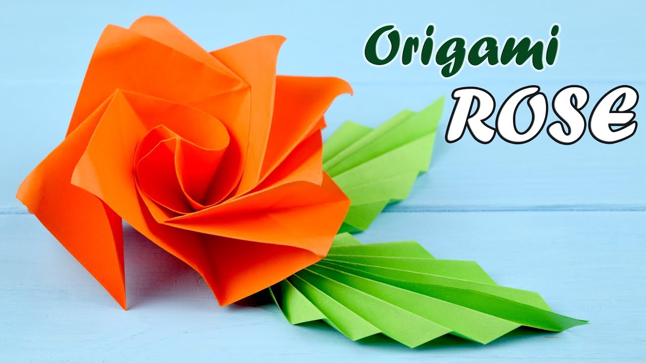 How to make Easy ORIGAMI Paper ROSE