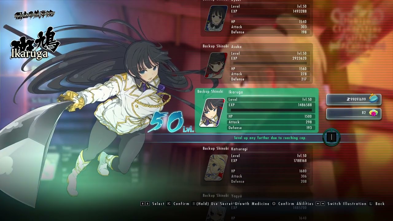 Senran Kagura: Burst Re:Newal - Character List