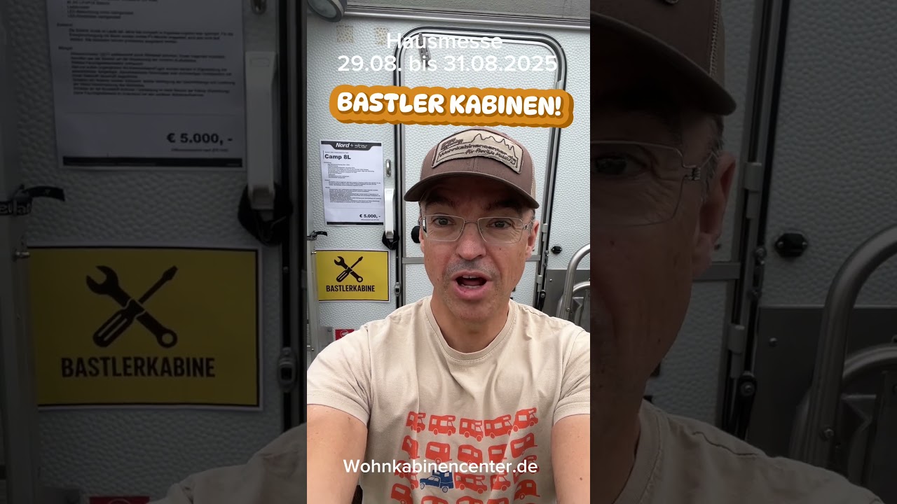 Gepr&uuml;fte Bastler Wohnkabinen f&uuml;r schmales Budget, jetzt auf der Wohnkabinencenter Hausmesse.