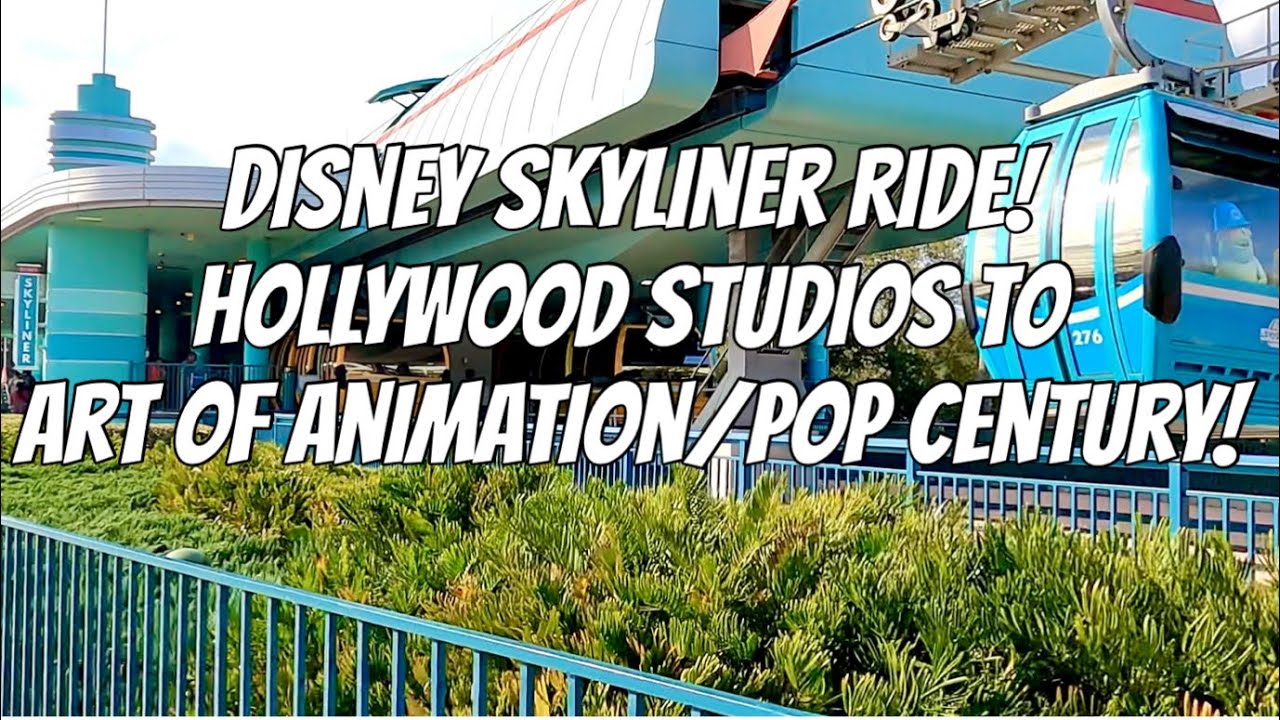 Disney SKYLINER RIDE! Hollywood Studios to Art of Animation & Pop Century! No Talking!