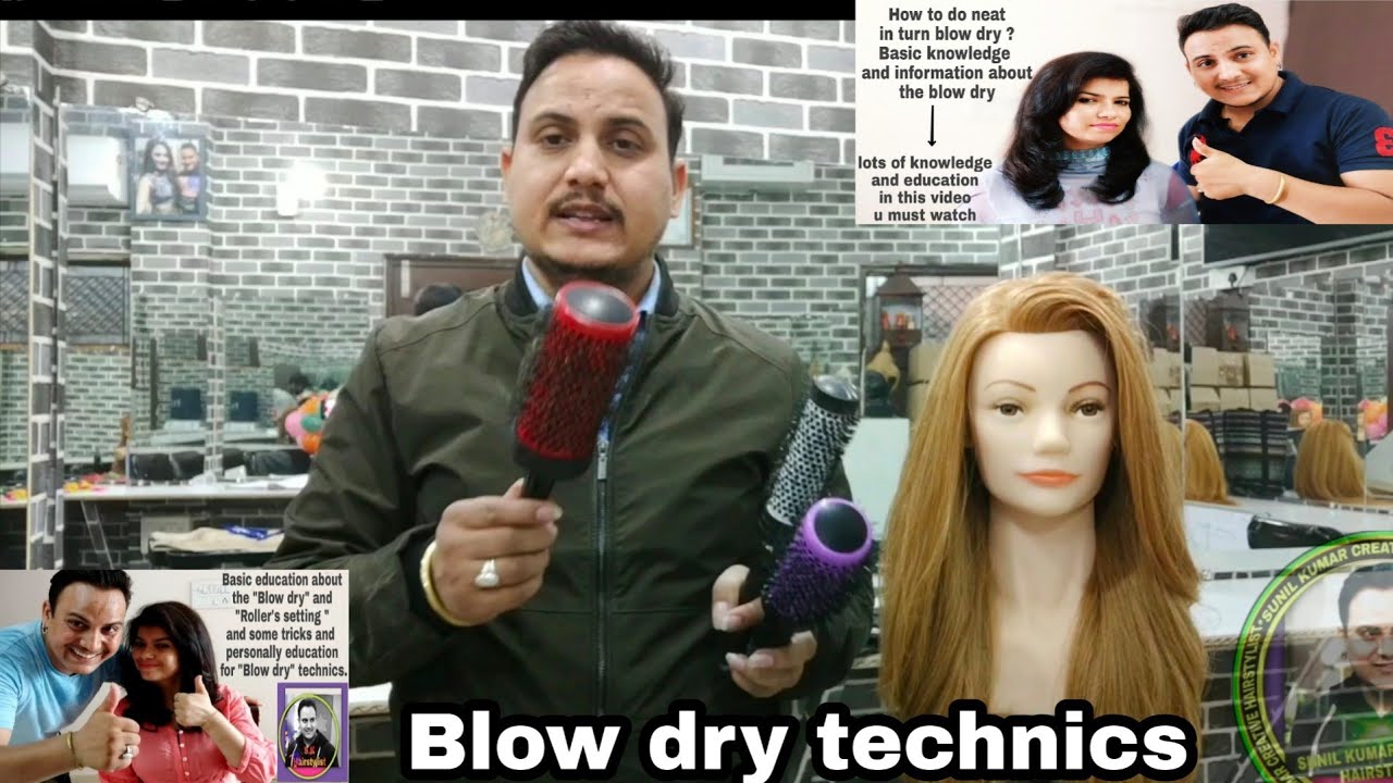 How to do blow dry/ blow dry tips and tricks by Sunil Kumar creative hairstylist/ blow dry technics