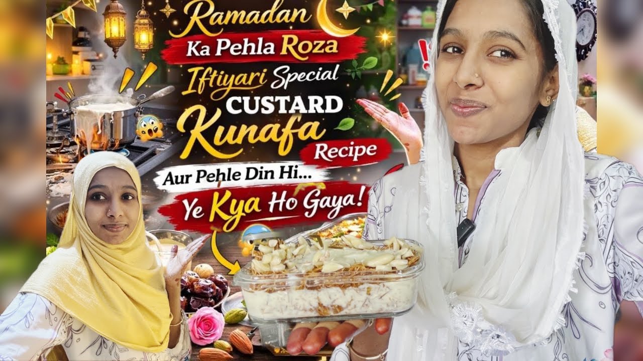 Ramadan Ka pehla roza ll Iftiyari  speacial custard 🍮 kunafa ll Ramadan series Day-1 ll 
