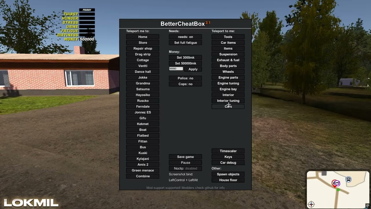 Cheat Menu - My Summer Car | Greated Cheat For MSC | Many Functions | FREE Download 2026