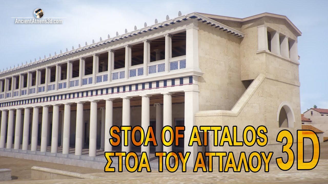 Stoa of Attalos, ancient Agora of Athens - 3D reconstruction