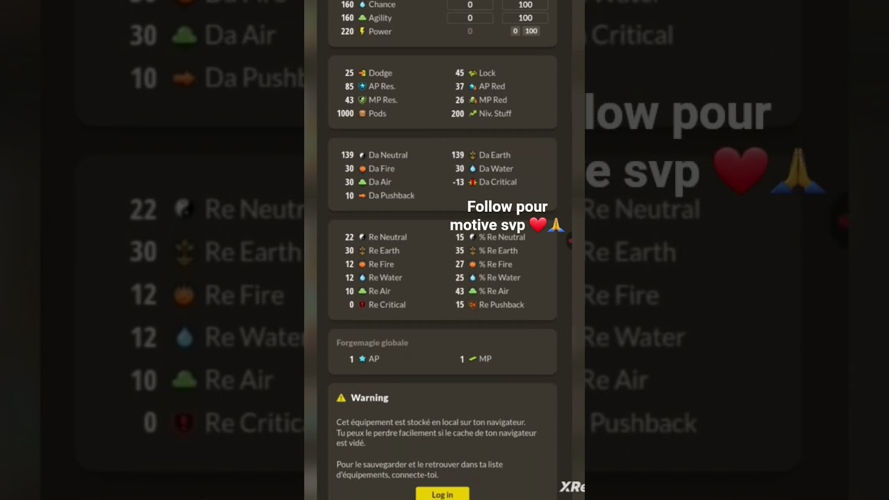 stuf terre full opti 12 6 6 mode terre pvp