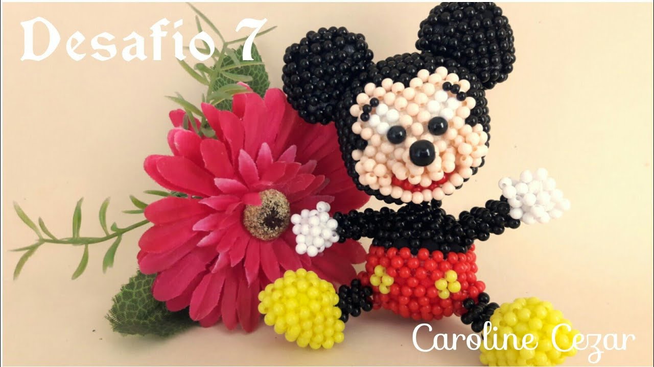 #Desafio 7 - Passo a Passo Mickey 3/13 (Beaded Mickey Mouse/Beading Tutorial)