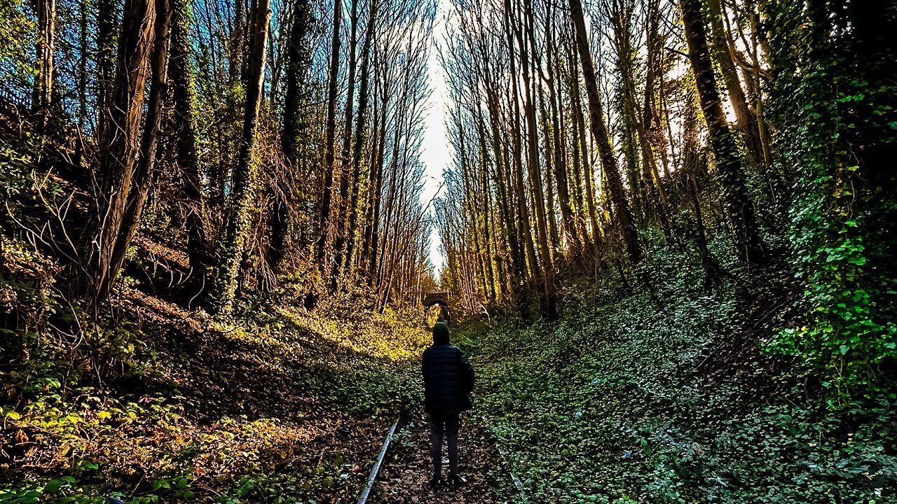 Exploring an abandoned railway in Gillingham (England).