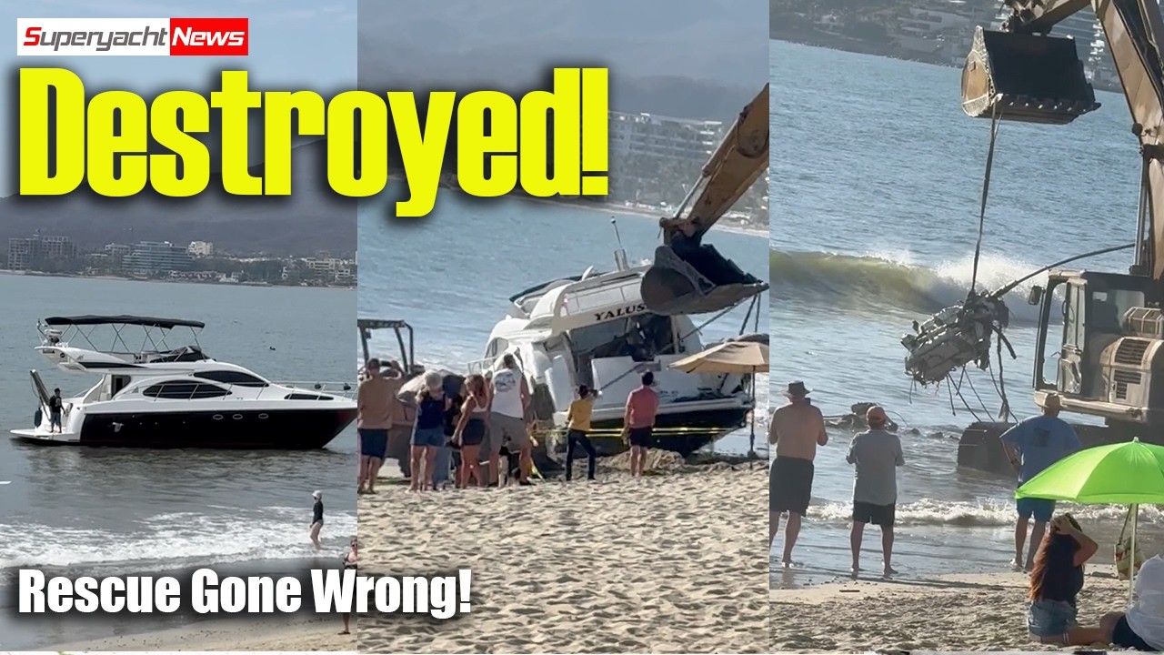 Yacht Grounds in Tact, Destroyed During 