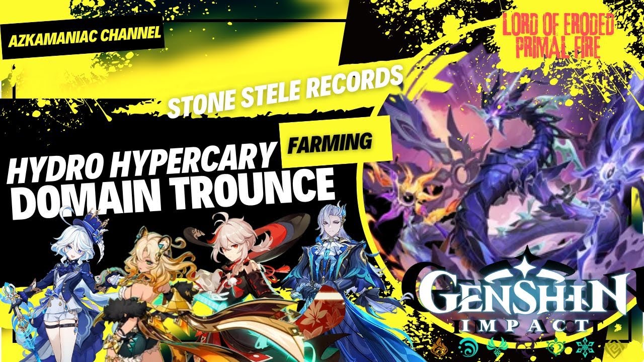 DOMAIN TROUNCE || STONE STELE RECORD || LORD OF ERODED PRIMAL FIRE VS HYDRO HYPER || GENSHIN IMPACT