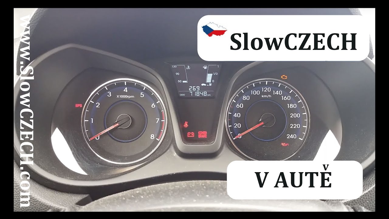 Real-Life Czech for Beginners 01: In the Car, in the Rain (Easy Vocabulary with Czech subtitles)
