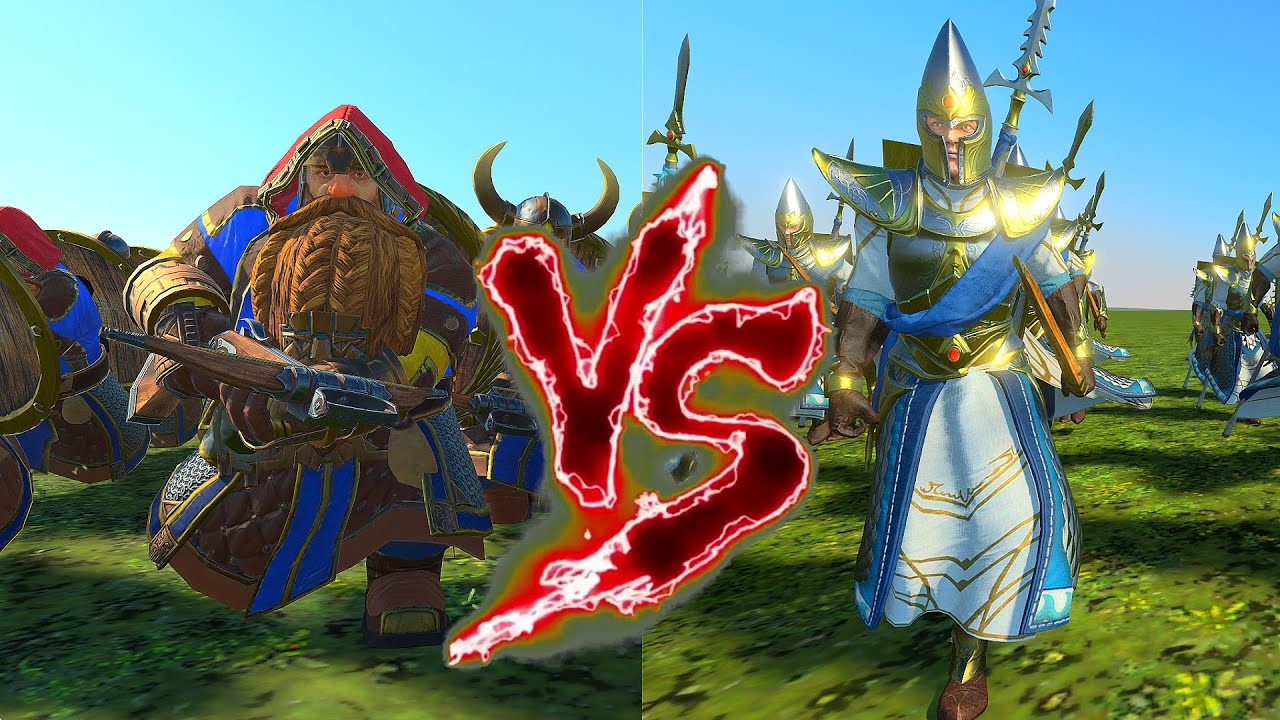 Bugman's Rangers VS Lothern Sea Guard (Shields). Total War Warhammer 3