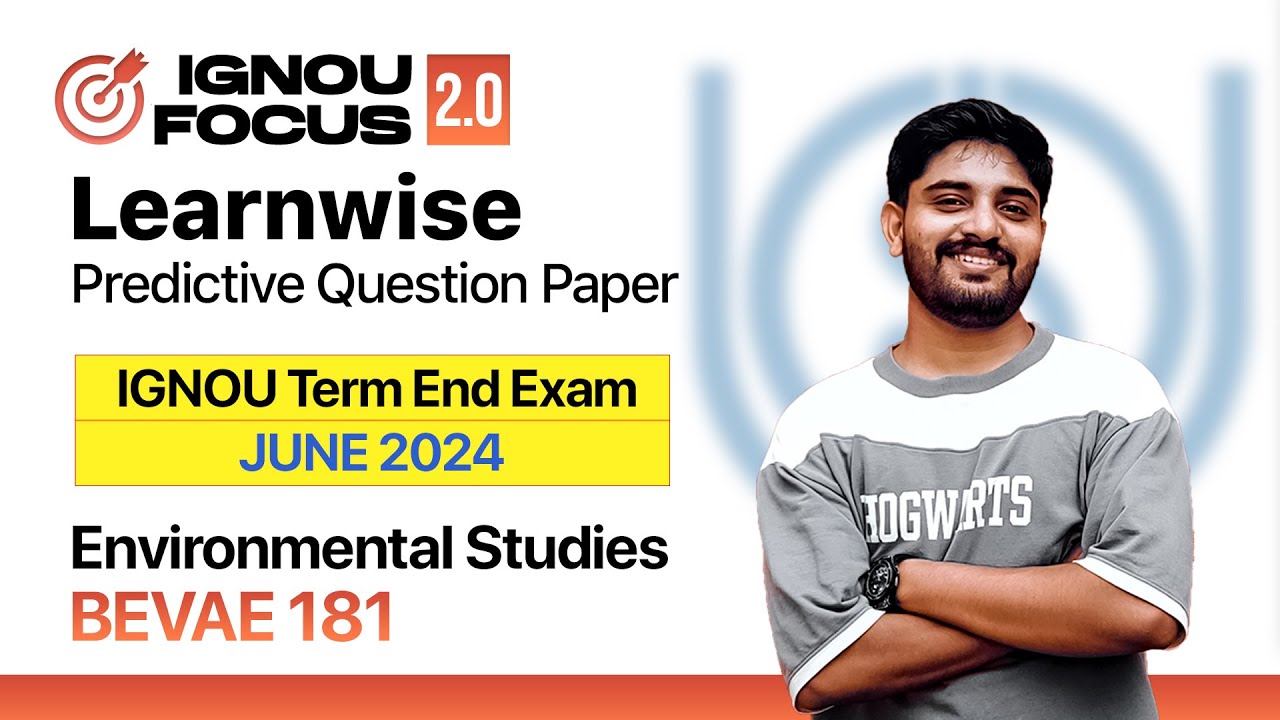 BEVAE 181 | Environmental Studies | Predictive Question Paper | IGNOU Term End Exam | TEE June 2024