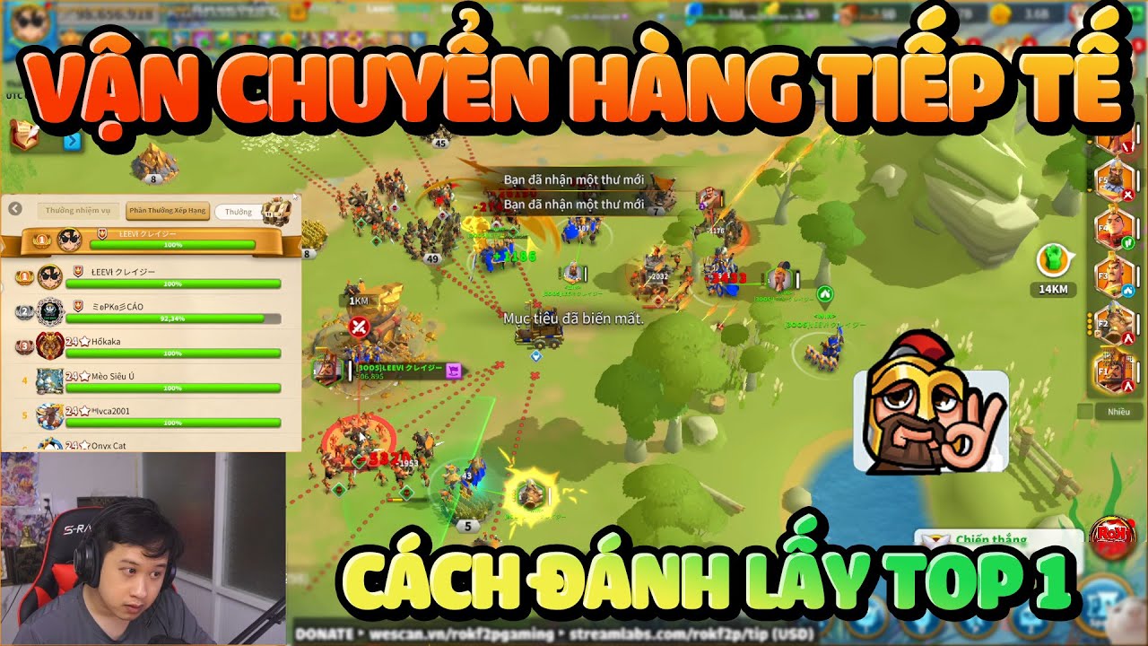 Đẩy Xe Bò 100% Huyền Thoại Lấy Top 1 - Sự Kiện Vận Chuyển Hàng Tiếp Tế Rise of Kingdoms