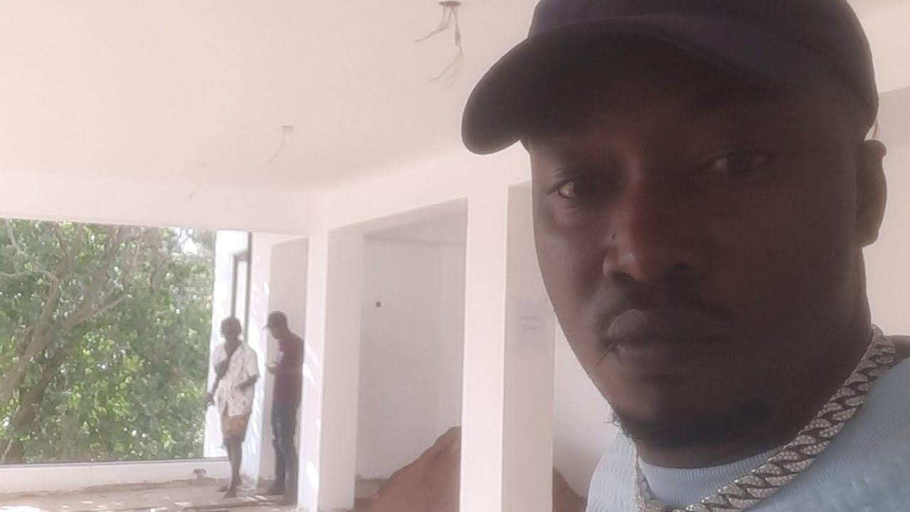 With @I am_Marwa at the Village Mansion. Perimeter wall construction!!! New song @Eduswagga.