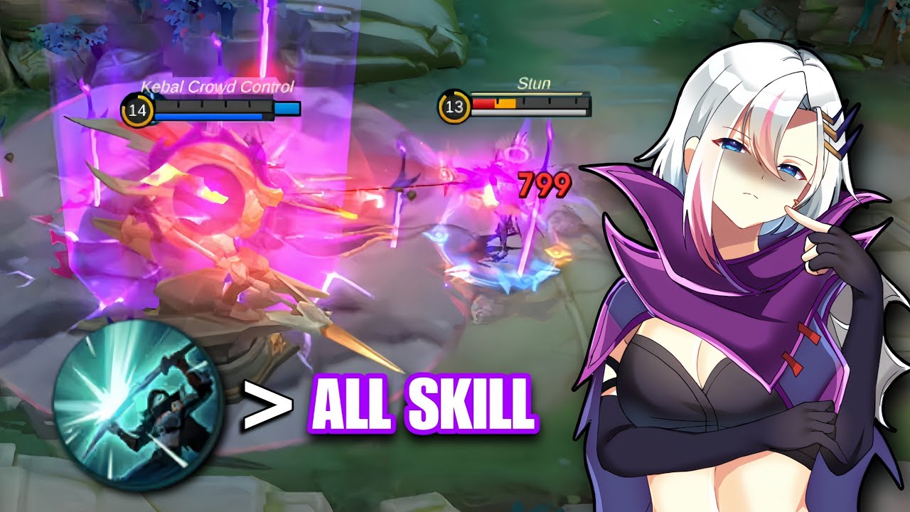 SKILL TERBAIK DI ML, DARAH SECUIL MASI BISA MENANG!!