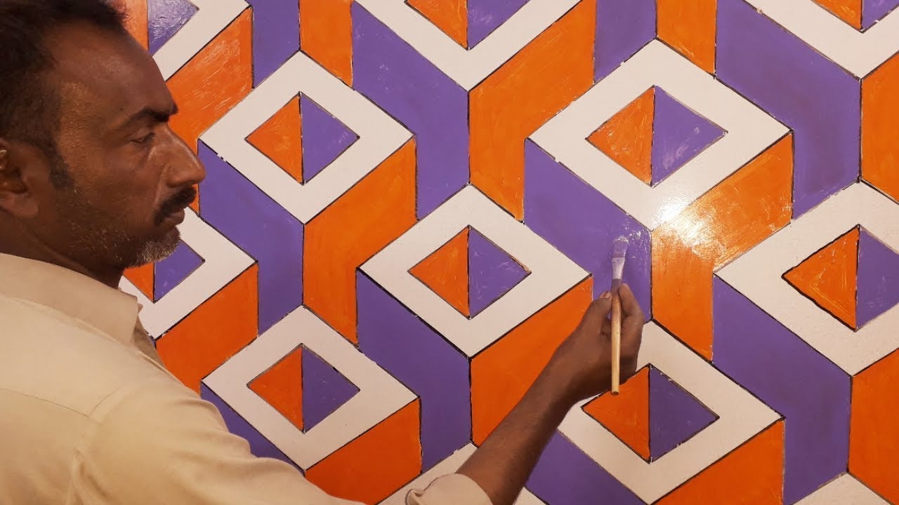 3d wall decoration effect | 3d wall painting | 3d wall texture new design ideas | interior  design