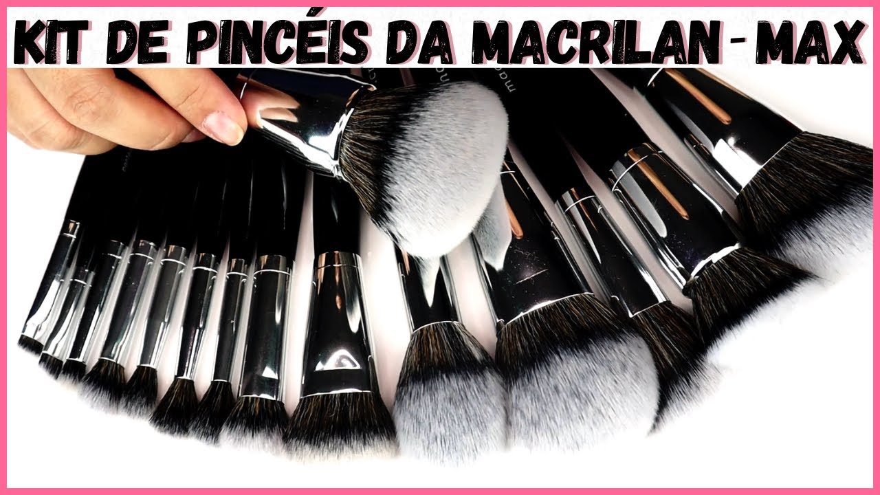 PINCÉIS MACRILAN - LINHA MAX | kit de pincéis bom e barato