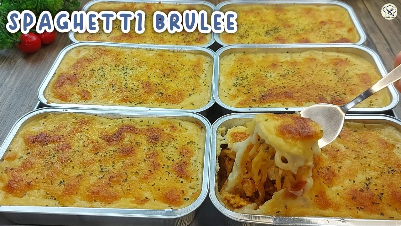 RESEP SPAGHETTI BRULEE ENAK BANGET GURIH LUMER DAN CREAMY