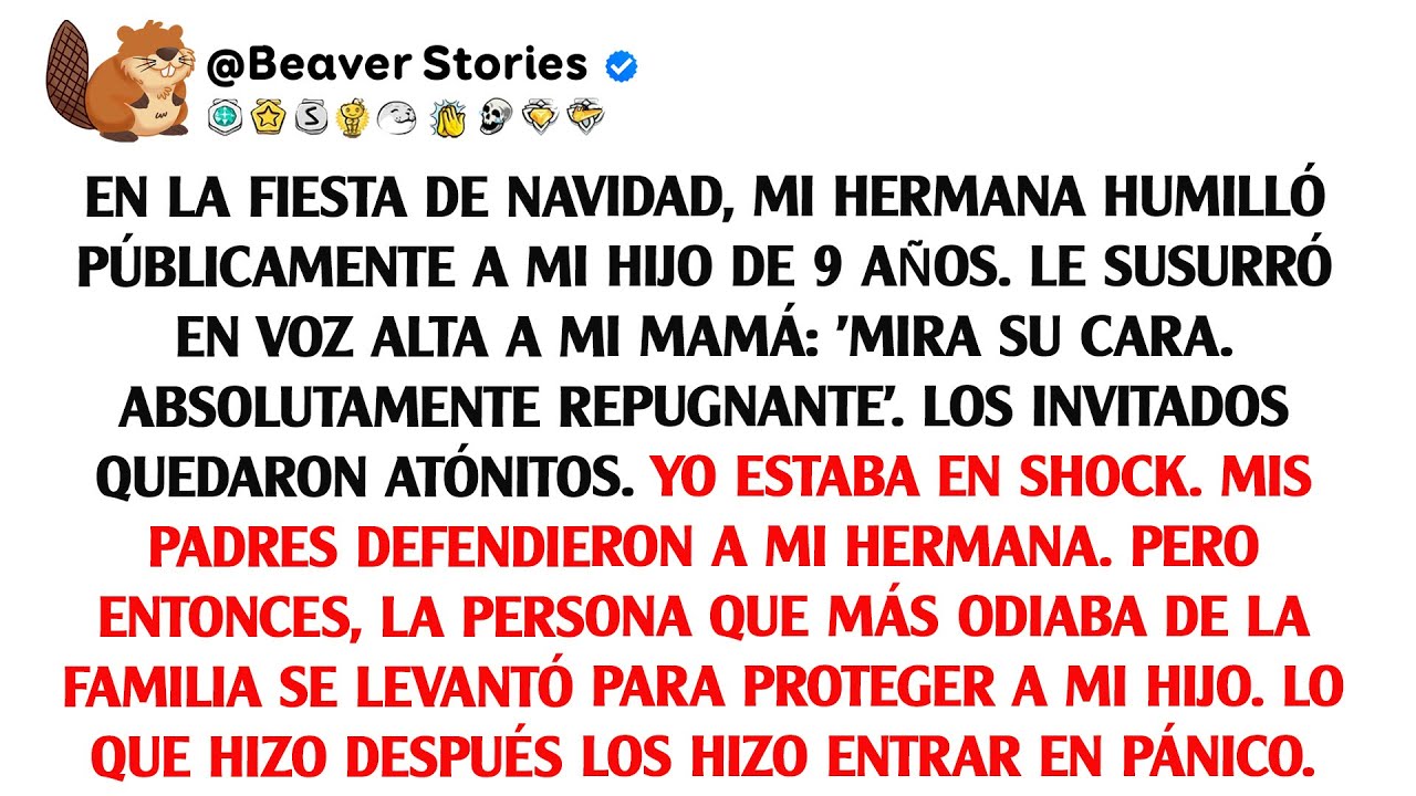 Durante la cena, mi hermana susurró en voz alta: 'Mírale la cara. Absolutamente repugnante'.
