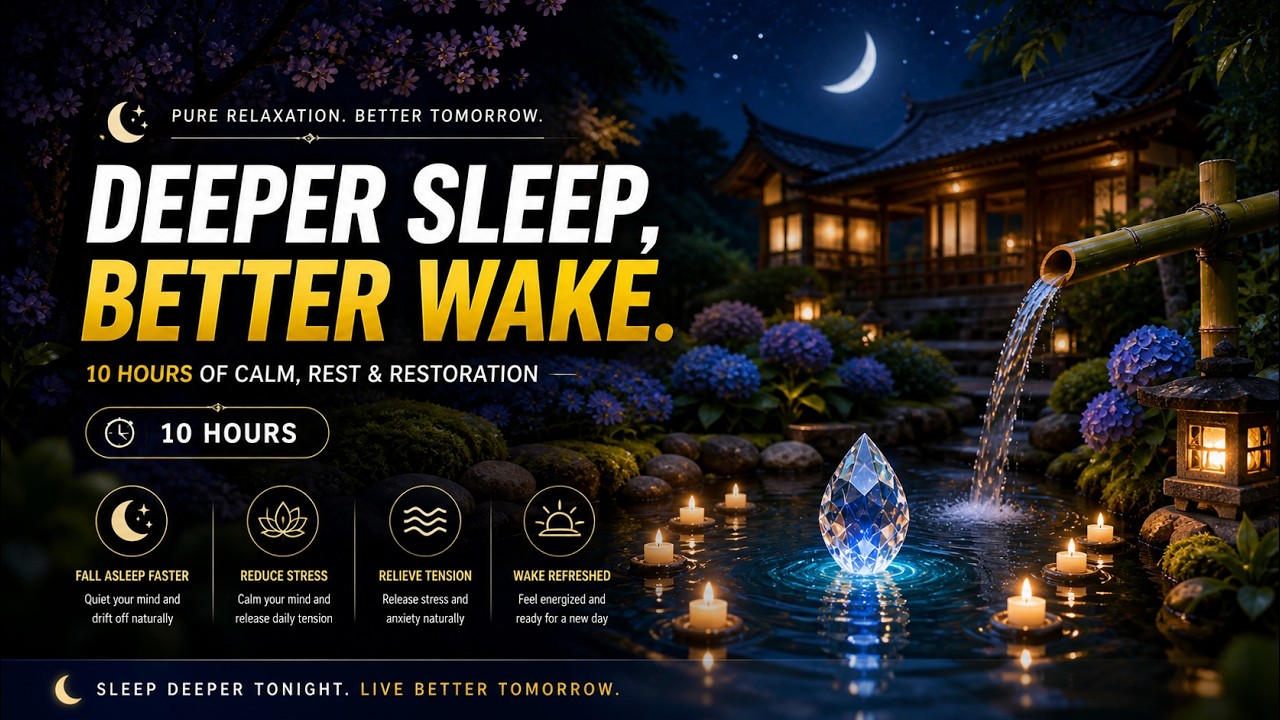 Calming Zen Garden Sounds – 10 Hour Beautiful Instrumental for Meditation, Study & Sleeping